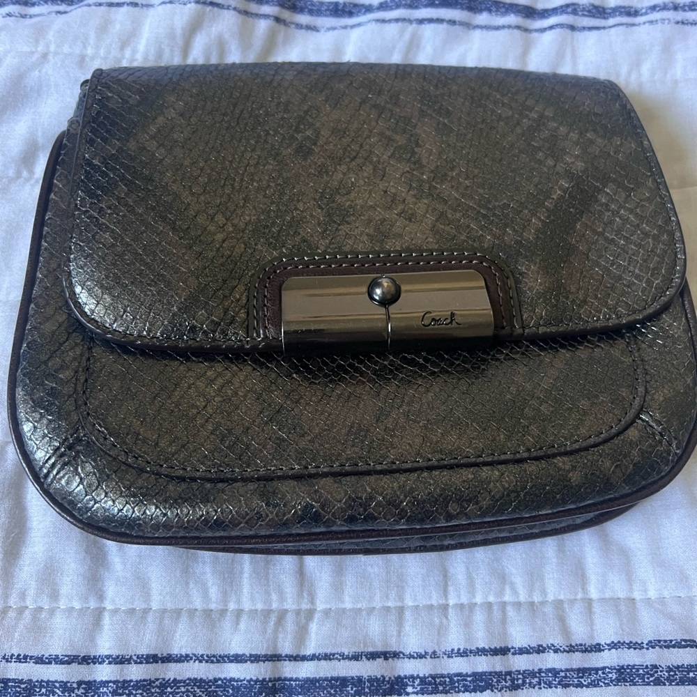 Coach Black Leather Clutch